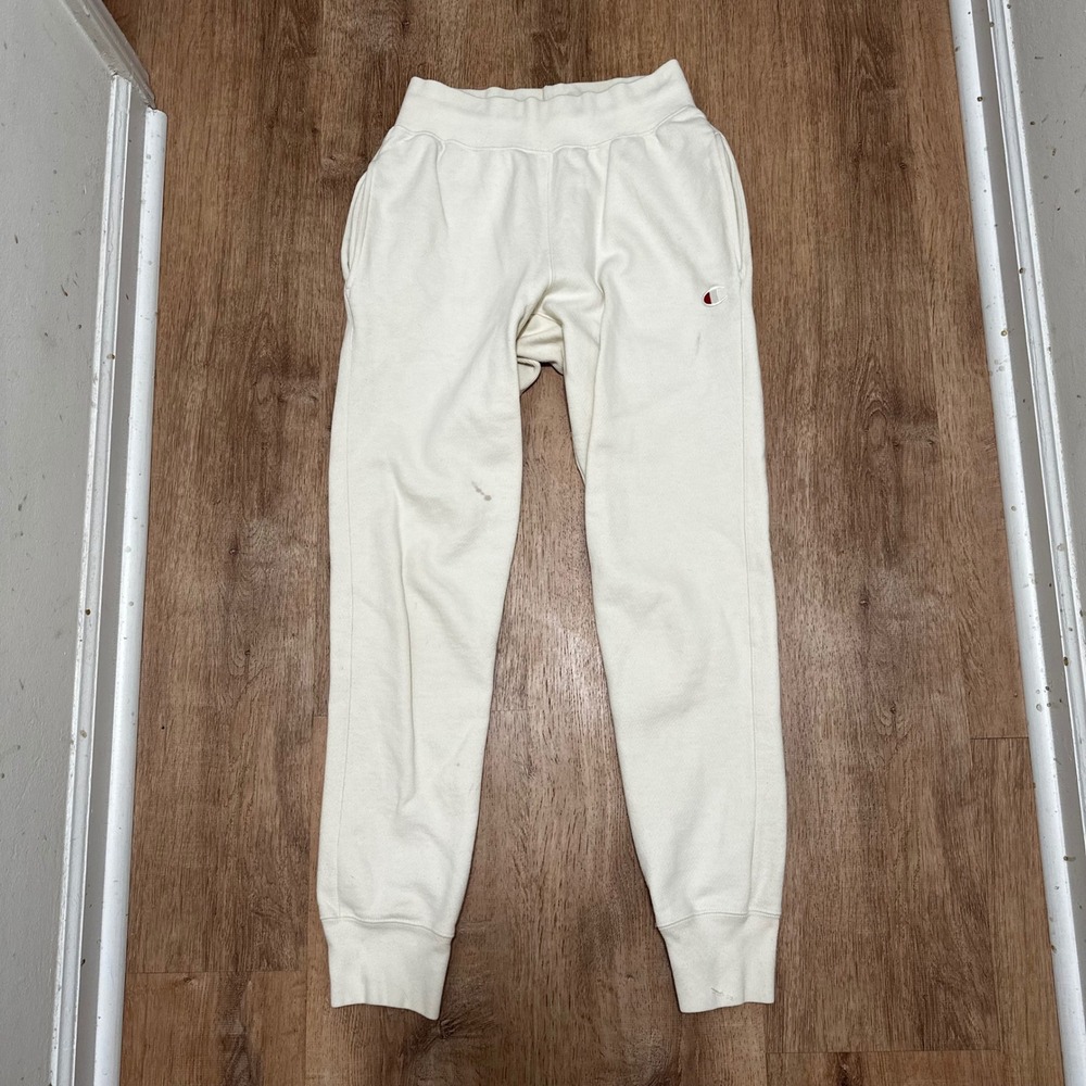 Champion | Women's Reverse Weave Cream Off White Jogger Sweatpants, Size S